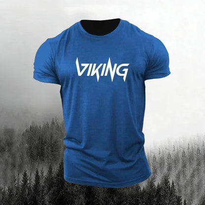 Cardydony Men's Viking Print Short Sleeve T-shirt