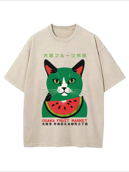 Cardydony Osaka Fruit Market Washed T-shirt