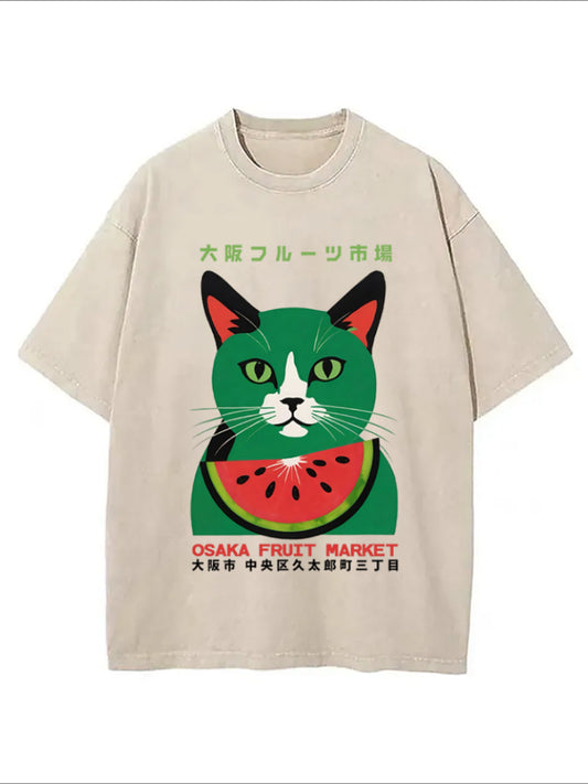 Cardydony Osaka Fruit Market Washed T-shirt