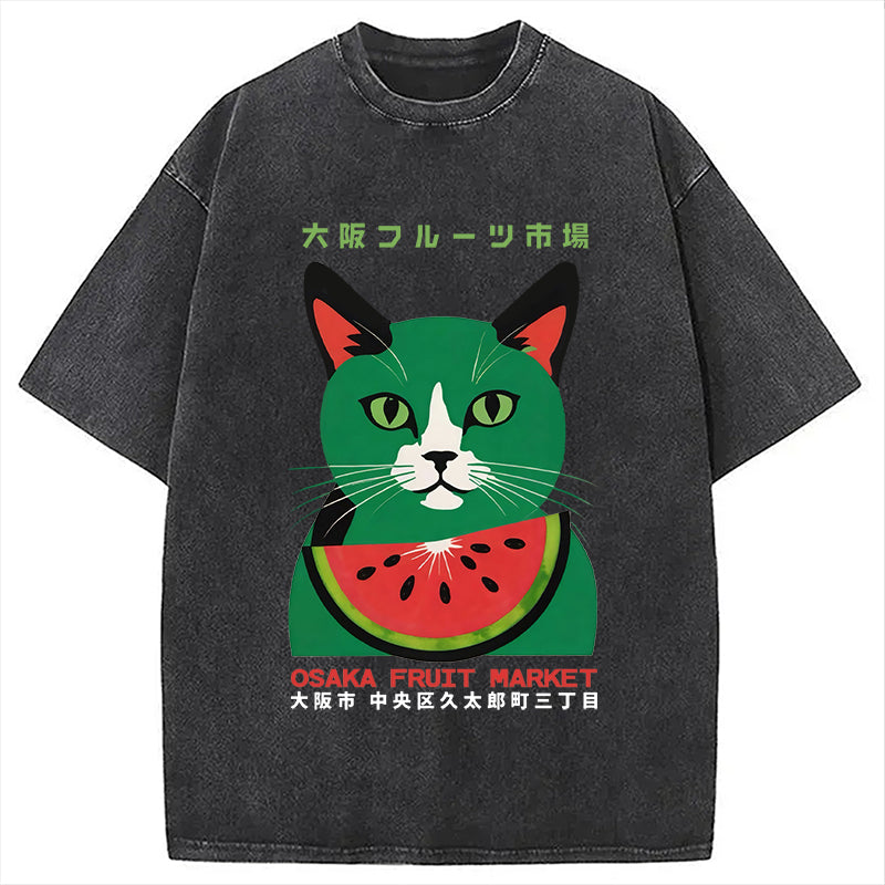 Cardydony Osaka Fruit Market Washed T-shirt