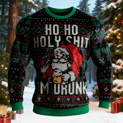 Cardydony Santa Claus Christmas Ugly Flannel Sweatshirt