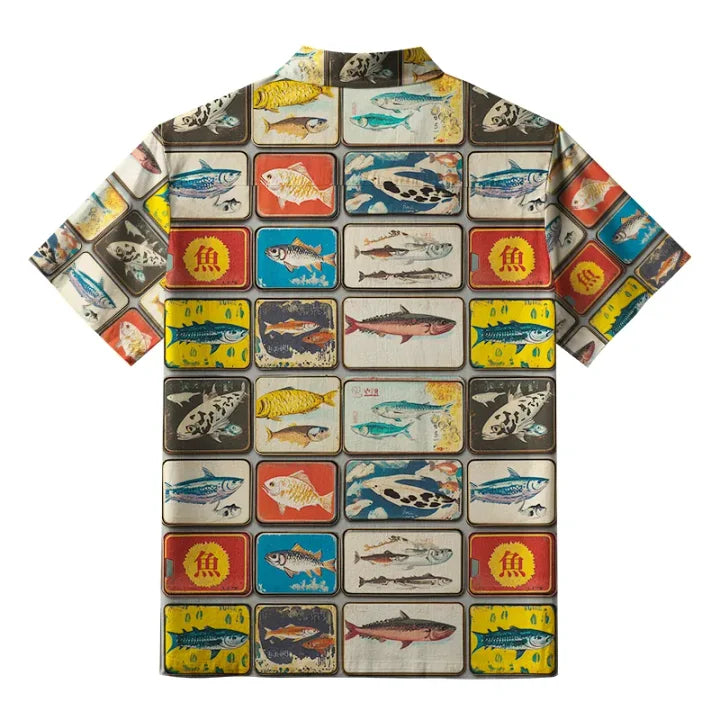 Cardydony Vintage Fish Collection Button-up Shirt
