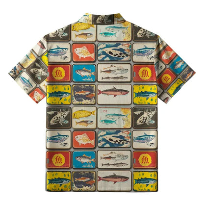 Cardydony Vintage Fish Collection Button-up Shirt