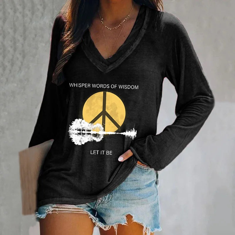 Cardydony Whisper Words Of Wisdom Let It Be Print T-Shirt