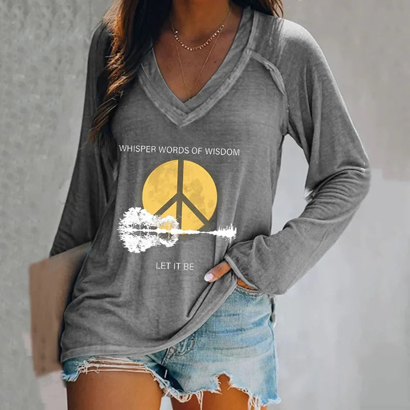 Cardydony Whisper Words Of Wisdom Let It Be Print T-Shirt