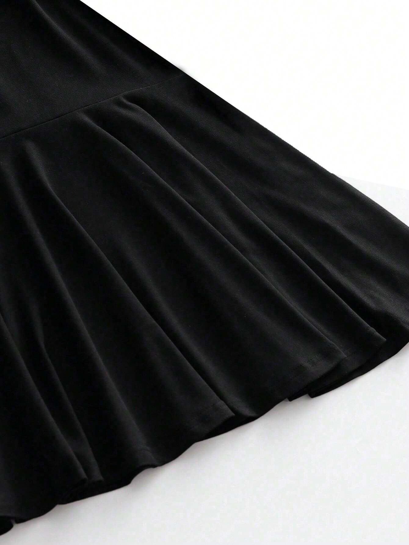 Cardydony Women's Off-Shoulder Elegant Black Mini Dress