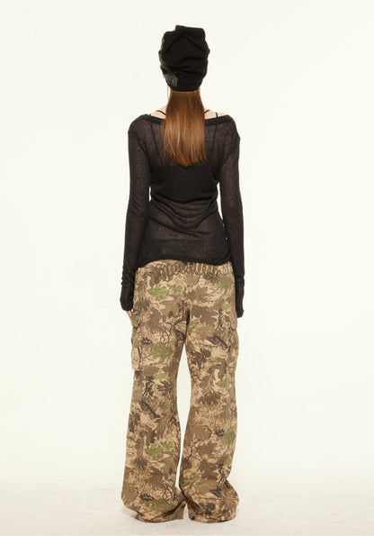 Cardydony Women's Sheer Ribbed Long Sleeve Top | Y2K Essential