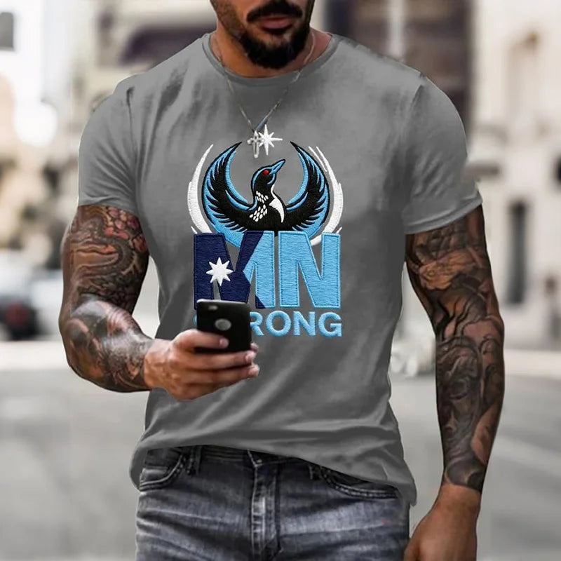 Cardydony Men's Mn Strong Printed T-shirt