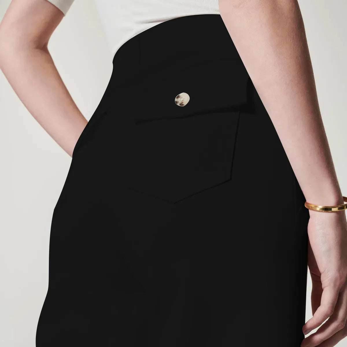 Cardydony Stretch Twill Cropped Wide Leg Pant