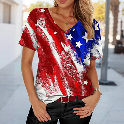 Cardydony Women's America 250 Year Anniversary Graphic T Shirt