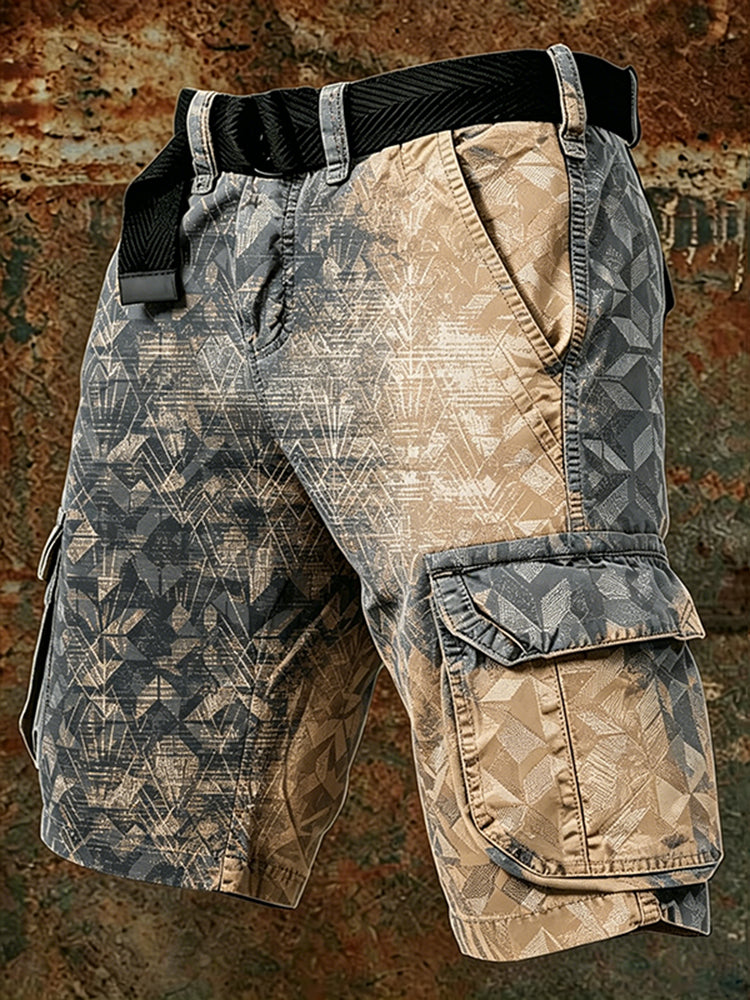 Cardydony Retro Ethnic Gradient Design Outdoor Shorts