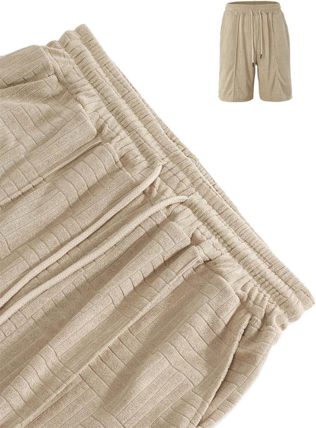 Cardydony Leisure Textured T-shirt And Shorts Two Piece Set
