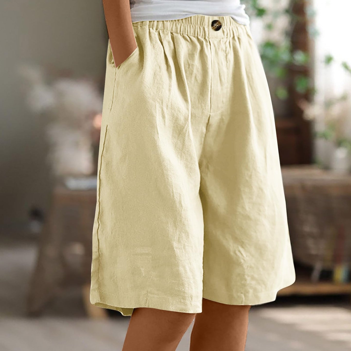 Cardydony Women's Loose High-waist Slim Casual Shorts