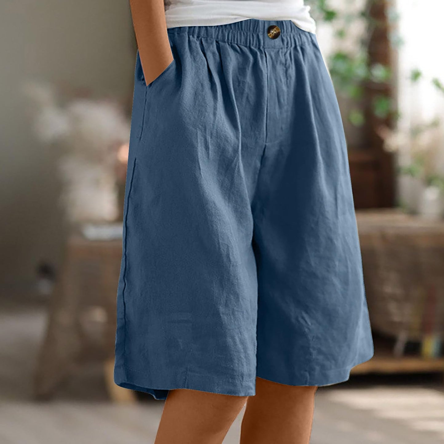 Cardydony Women's Loose High-waist Slim Casual Shorts