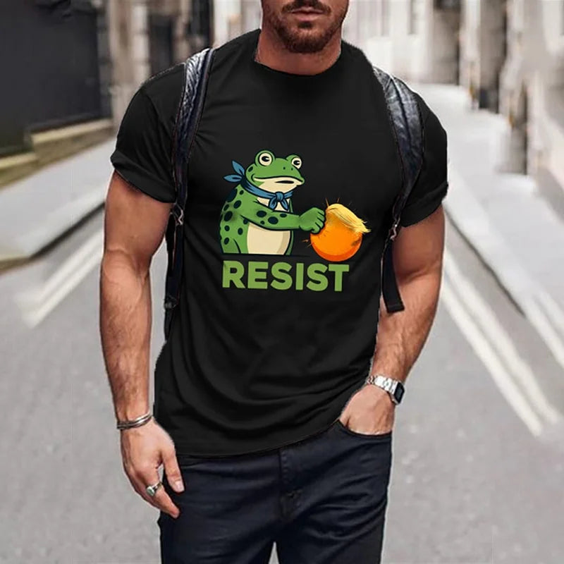 Cardydony Men's Fdt Frog Retro Art Print T-shirt