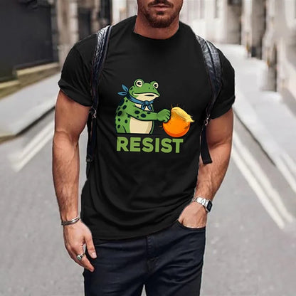 Cardydony Men's Fdt Frog Retro Art Print T-shirt