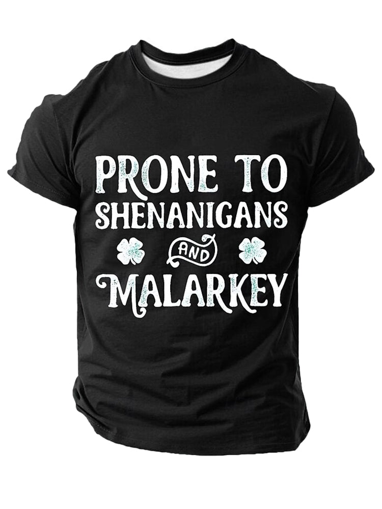 Cardydony Men's St Patrick's Day Shamrock Graphic T-shirt