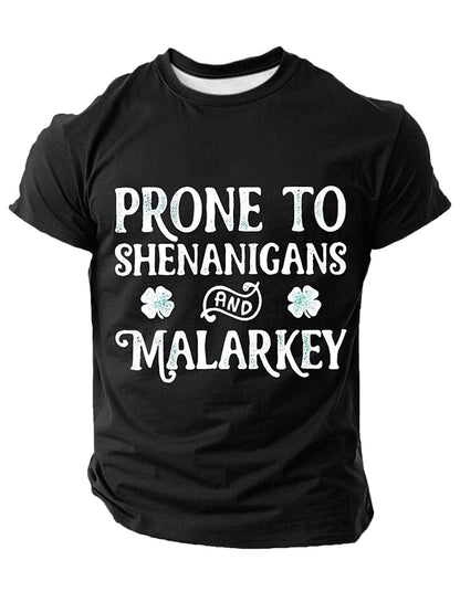 Cardydony Men's St Patrick's Day Shamrock Graphic T-shirt