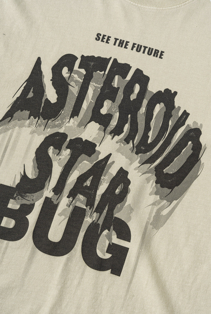 Cardydony Women's Asteroid Star Graphic Tee | Washed Oversized Streetwear T-Shirt for Women