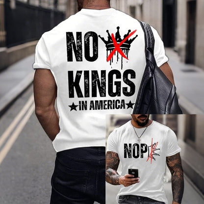 Cardydony Men's No King Print Casual T-shirt