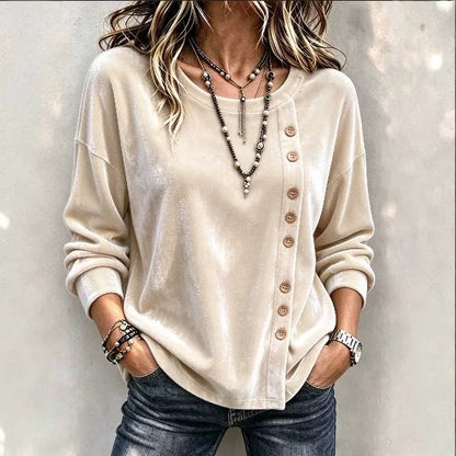 Cardydony Women's Fall Winter Cozy Elegant Velvet Top
