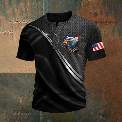 Cardydony Men's Usa Flag Eagle T-shirts