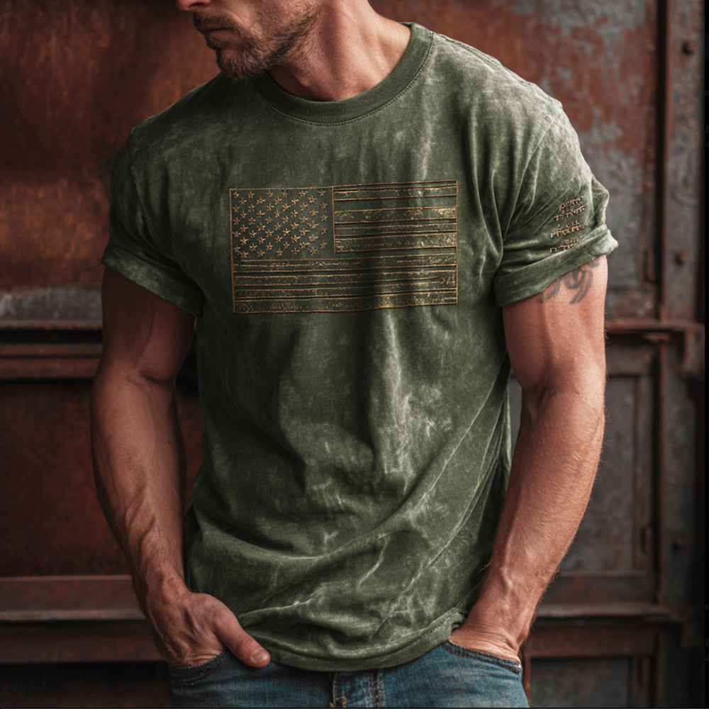 Cardydony Men's American 250th Anniversary Print Casual T-shirt 1