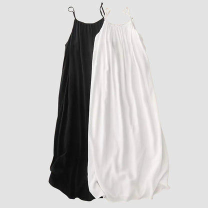 Cardydony Women's Solid Color Backless Cami Dress