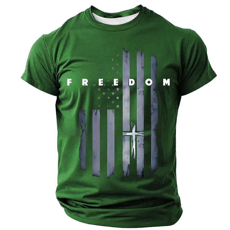 Cardydony Men's American Us Flag Print T Shirt