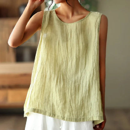 Cardydony Solid Color Simple Sleeveless Tank Top