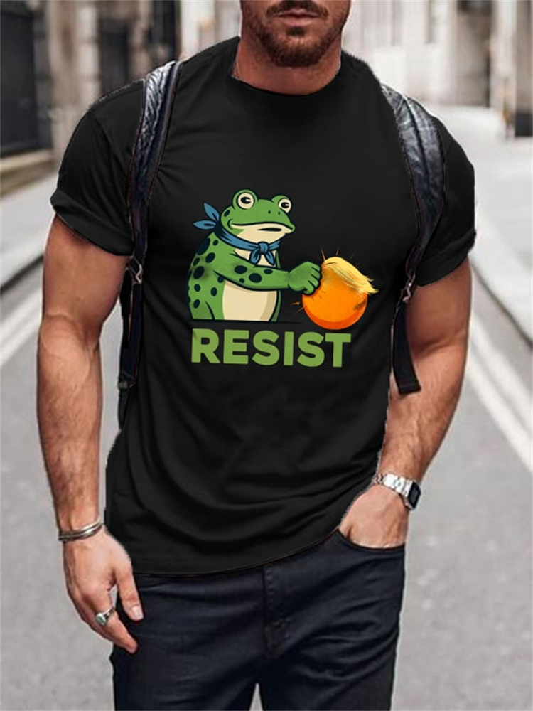 Cardydony Men's Fdt Frog Retro Art Print T-shirt