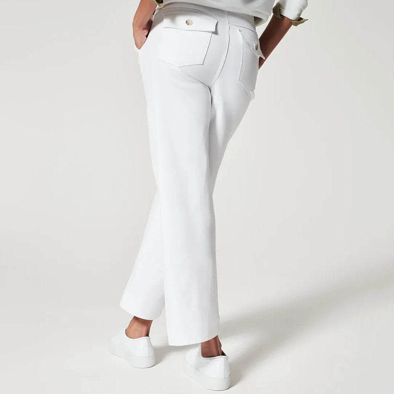 Cardydony Stretch Twill Cropped Wide Leg Pant