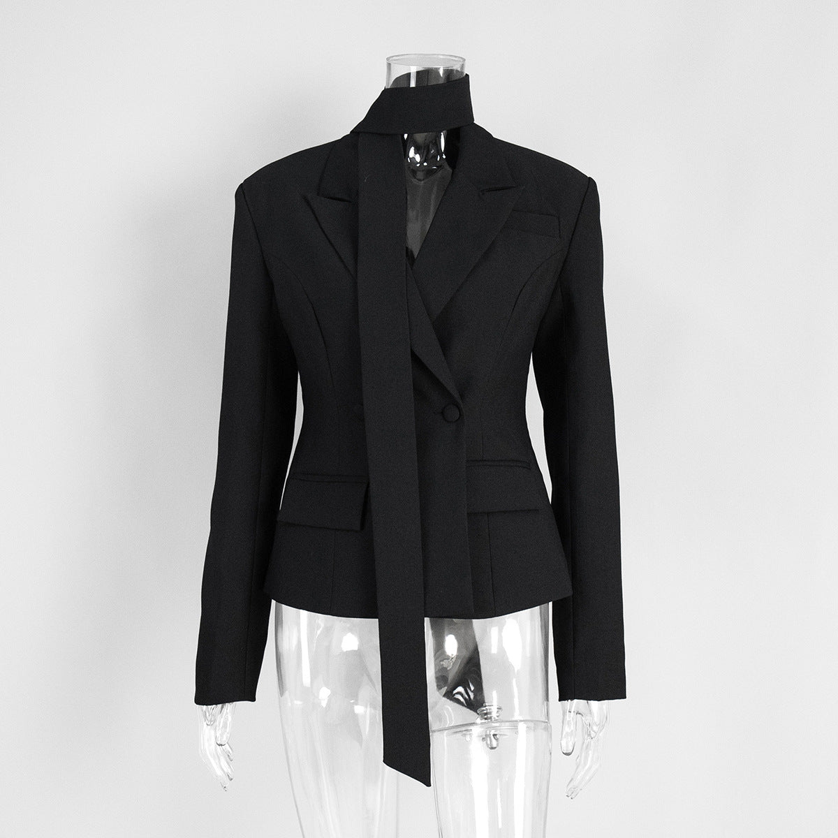 Cardydony Women's Structured White Blazer Tailored Double-Breasted Suit Jacket for Women