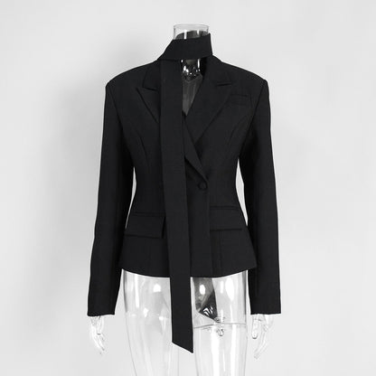 Cardydony Women's Structured White Blazer Tailored Double-Breasted Suit Jacket for Women