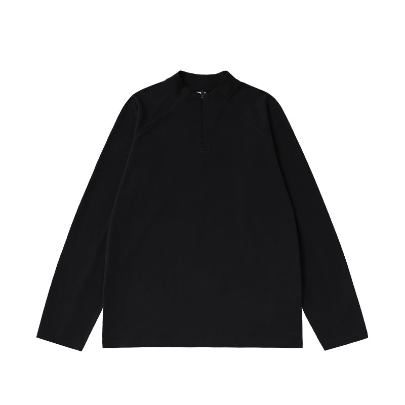 Cardydony Women's Women's Half Zip Long Sleeve T Shirt Cotton Blend - Relaxed Fit Casual Top