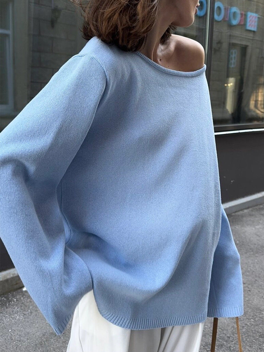 Cardydony Women's Women's Knit Sweater -  Backless Open Back Long Sleeve Top