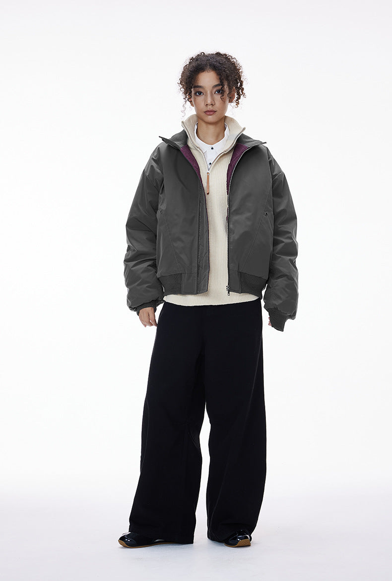 Cardydony Women's Bomber Jacket Women —  Stand-Collar Zip, Quilted Lining