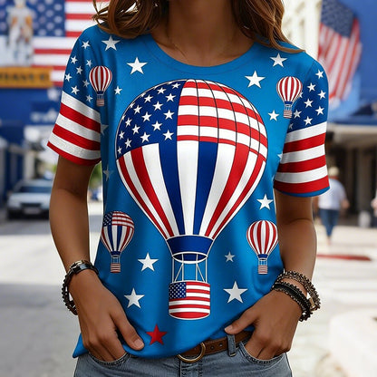 Cardydony Women's American 250th Anniversary Print T Shirt