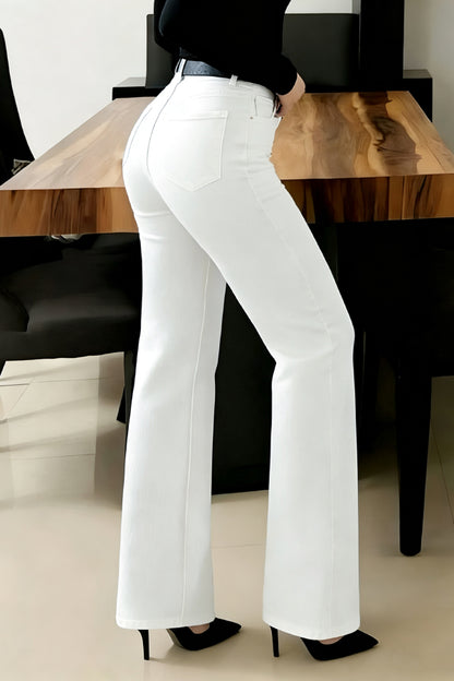 Cardydony Women's  Stylish High-waisted Pockets Casual Women's Jeans
