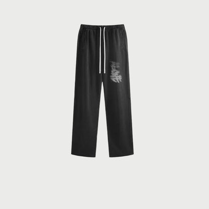 Cardydony Women's Washed Effect Wide-Leg Pants