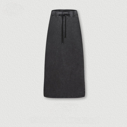 Cardydony Women's Washed Denim Maxi Dress | Vintage Streetwear Style