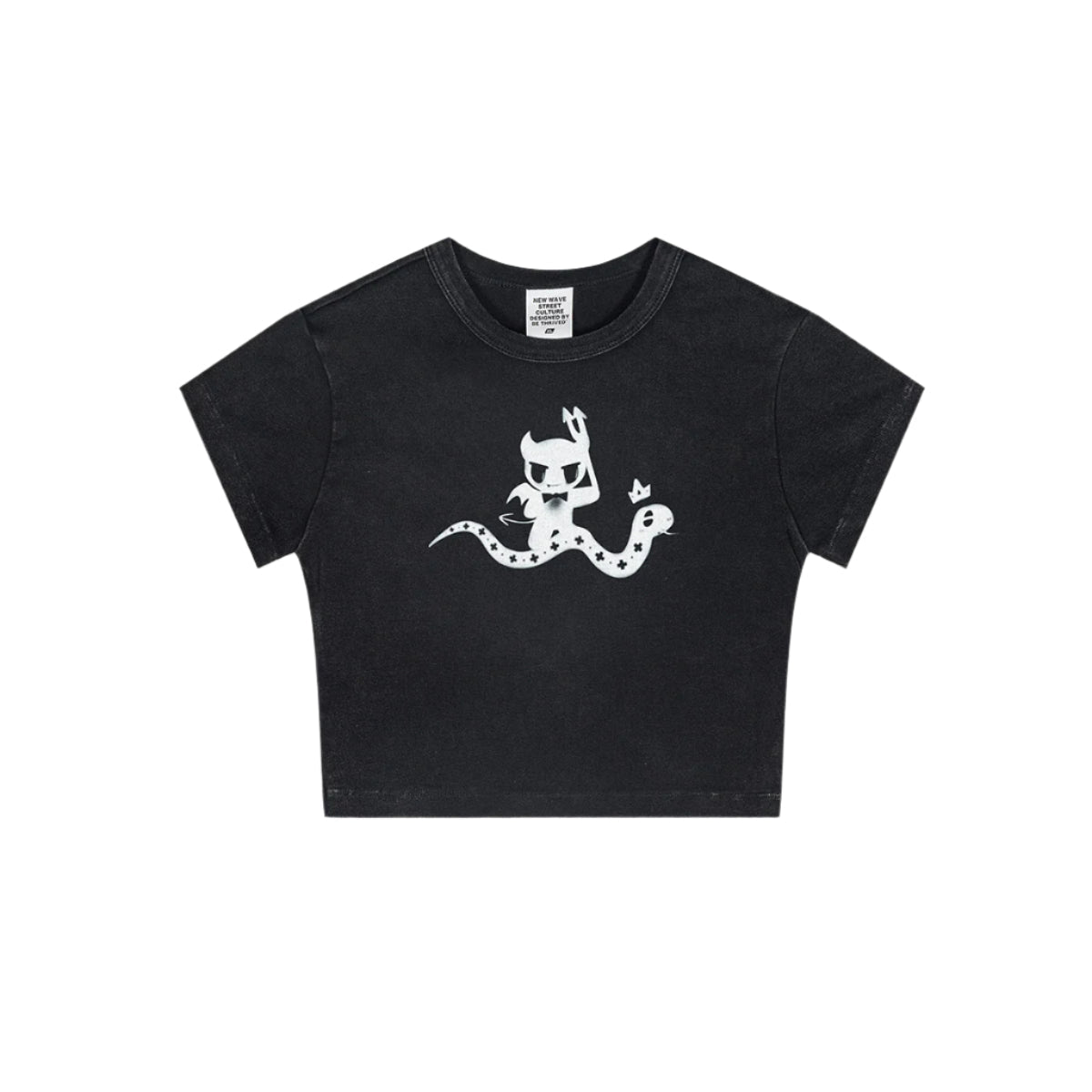 Cardydony Women's Essential Pop Cropped Cotton Tee