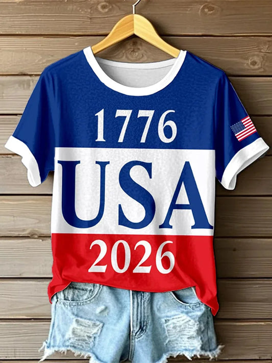 Cardydony Women's 250th Anniversary Print T-shirt