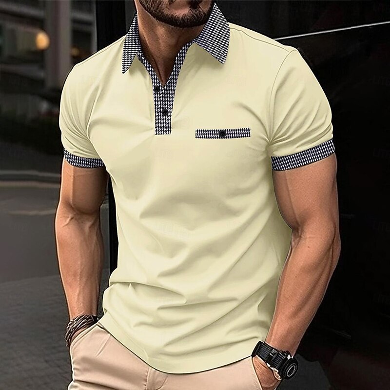 Cardydony Men's Solid Color Golf Sports Polo Shirt