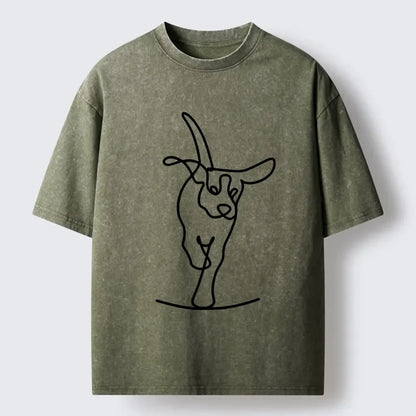 Cardydony Minimalist Dog Washed T-shirt