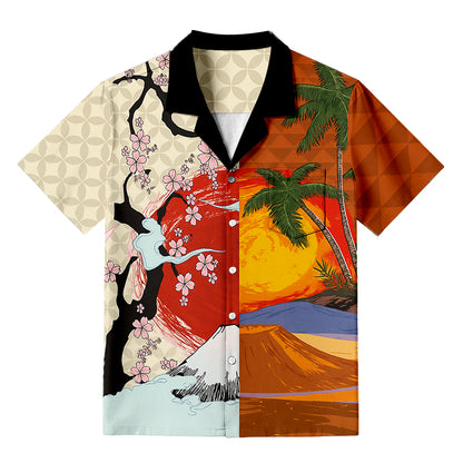 Cardydony Mauna Kea And Fuji Mountains Hawaiian Shirt