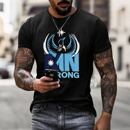 Cardydony Men's Mn Strong Printed T-shirt