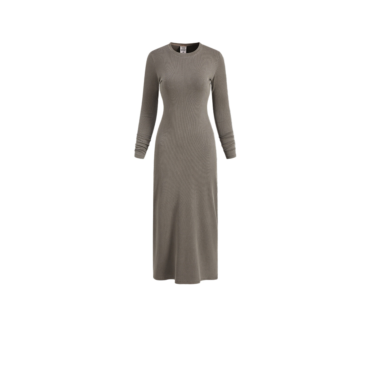Cardydony Women's Women's Long Sleeve Bodycon Maxi — Ribbed Knit, Back-Slit