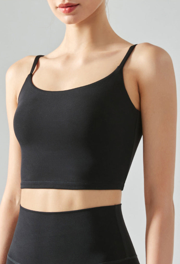Cardydony Women's Seamless Yoga Tank Top | Cropped Cami with Square Neck & Chest Pads