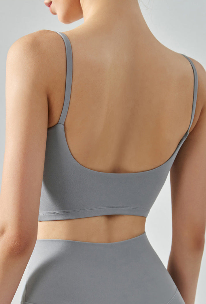 Cardydony Women's Seamless Yoga Tank Top | Cropped Cami with Square Neck & Chest Pads